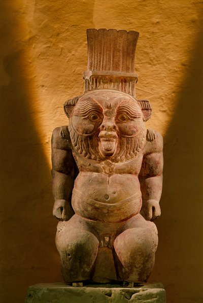 Estátua em calcário do deus Bes, período tardio, 2002 (foto) de Kenneth Garrett