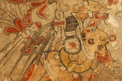 Maya; Murais Maya; San Bartolo; Guatemala; Dr. Bill Saturno, 2002 (foto) de Kenneth Garrett