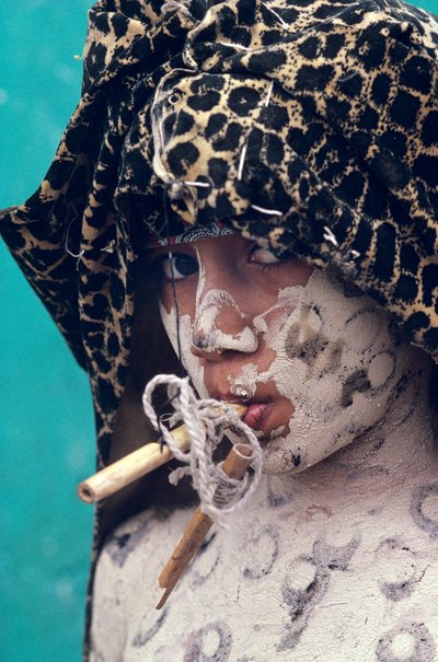 Enigma Olmeca; Dança do Poncho com "tigre"; Tenosique; México de Kenneth Garrett