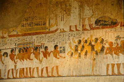Cena pintada de carpideiras; Túmulo de Ramose; Vizir sob Amenhotep III e Akhenaton, 2009 (foto) de Kenneth Garrett
