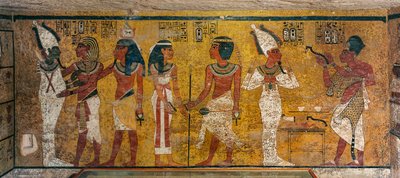 Pintura mural no túmulo do rei Tutankhamon; Egipto; Novo Reino; Tutankhamon; Vale de..., 2003 (foto) de Kenneth Garrett