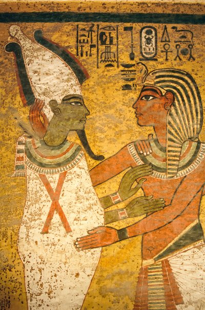 Pintura mural no túmulo do rei Tutankhamon; Egipto; Novo Reino; Tutankhamon; Vale do..., 2003 (foto) de Kenneth Garrett