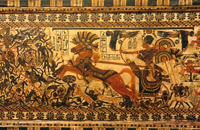 Pintura mural no túmulo do rei Tutankhamon; rei Tutankhamon; Egipto; Novo Reino; Tuta..., 2003 (foto) de Kenneth Garrett