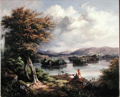 Lago de Menteith (óleo sobre tela) de Kenneth Macleay