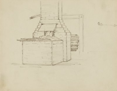 (Rotunda do Capitólio do Estado do Iowa) (Fabricantes, estudo para painel) de Kenyon Cox