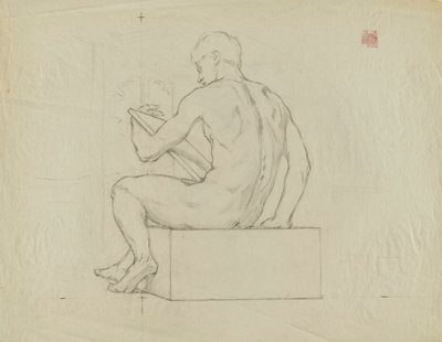 (Rotunda do Capitólio do Estado do Iowa) (Fabricantes, estudo para painel) de Kenyon Cox