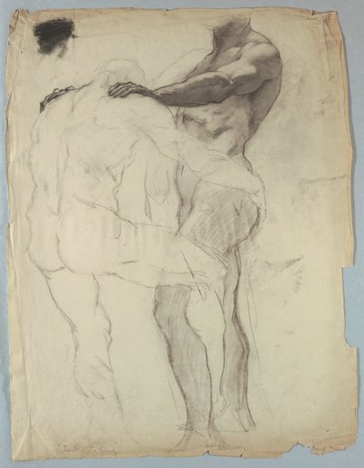 Estudo da Figura para "Jacob Wrestling with the Angel" de Kenyon Cox