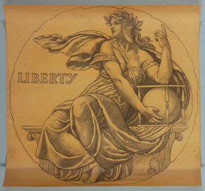 Liberty, Cartoon para Mosaic na Rotunda do Capitólio do Estado de Wisconsin de Kenyon Cox