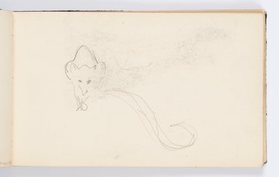 Página do Sketchbook: Esboço de um Genet de Kenyon Cox
