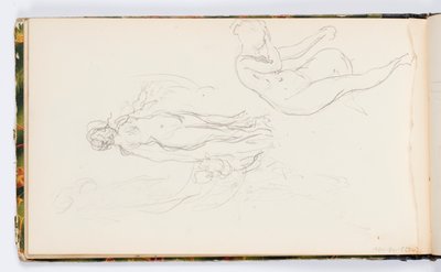 Página do Sketchbook: Duas Figuras Femininas Nuas de Kenyon Cox
