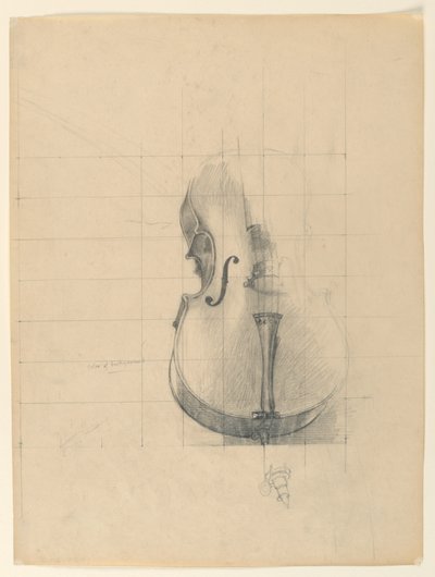 Estudo para "Music", "The Arts", Biblioteca do Congresso, Washington D.C. de Kenyon Cox