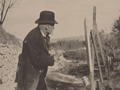 Pintura de Paul Cézanne em Les Lauves, 1906. de Ker Xavier Roussel