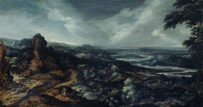 Paisagem Panorâmica com Tobias e o Anjo de Kerstiaen de Keuninck (attributed to)