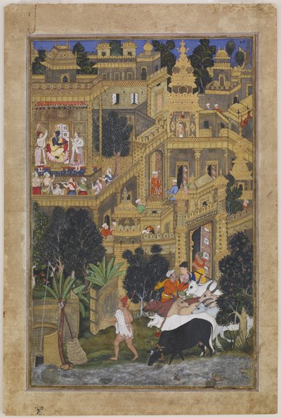 O Senhor Krishna na Cidade Dourada, ca 1586 de Kesav Kalan