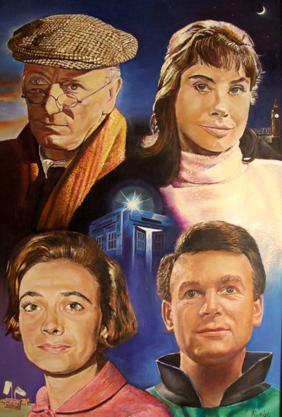 The Mythmaking Four (Dr. Who), 2003 (pintura) de Kevin Parrish
