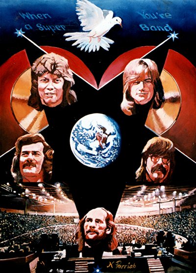 Quando se é uma super banda (pintura) de Kevin Parrish