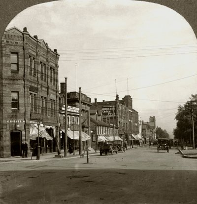 Grafton Street, Charlottetown, Ilha do Príncipe Edward, Canadá, início do século XX. de Keystone View Company