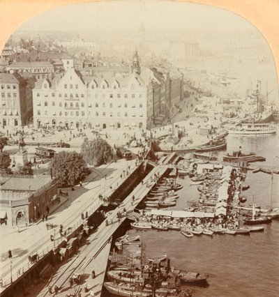 Porto, Estocolmo, Suécia, 1901. de Keystone View Company