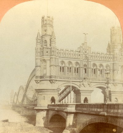 Ponte Kaiser, Hamburgo, Alemanha, 1896. de Keystone View Company