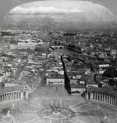 Roma, a cidade eterna, a partir da varanda de St. Peters Itália, 1904. de Keystone View Company