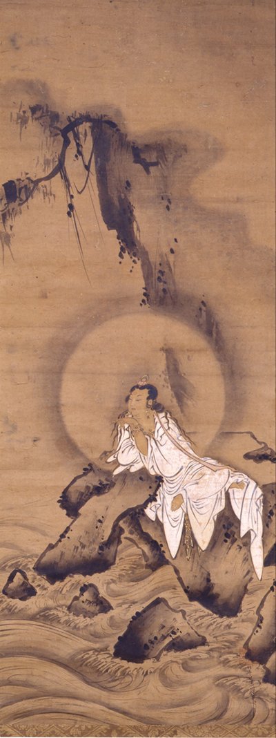 Kannon (Avalokitesvara) em vestes brancas de Kichizan Mincho