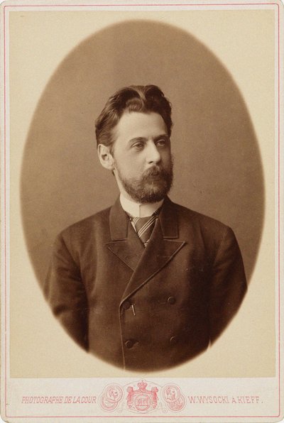 Retrato do poeta Innokenty Annensky 1856-1909, c. 1890. de Kiev . Photo studio V. Vysotsky