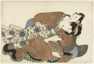 Casal fazendo amor de Kikugawa Eizan (attributed to)