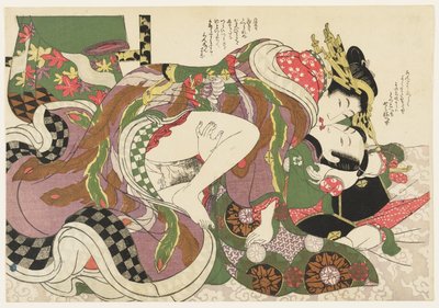 Último cliente da noite em Yoshiwara, de Seleções do bairro do brocado (E-awase kingaishō) de Kikukawa Eizan