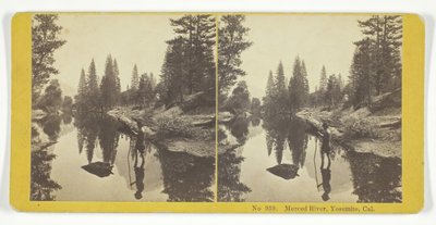 Merced River, Yosemite, Cal., 185575. Criadores: Irmãos Kilburn, BW Kilburn. de Kilburn Brothers, BW Kilburn