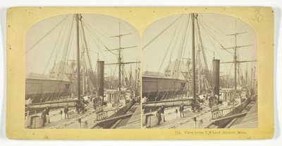Vista de T Wharf, Boston, Massachusetts, 185575. Criadores: Irmãos Kilburn, BW Kilburn. de Kilburn Brothers, BW Kilburn