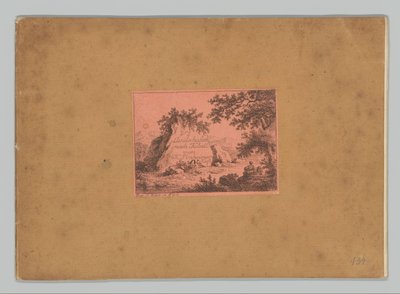 Capa com impressão de título mostrando uma paisagem montanhosa
VI Landschaften nach Kobell von K. Ponheimer IV. Esquerda (título sobre o objecto)
Paisagens depois de Kobell (título da série)
120 Radierungen nach F. Kobell (título da série)
VI Landschaf de Kilian Ponheimer (I)