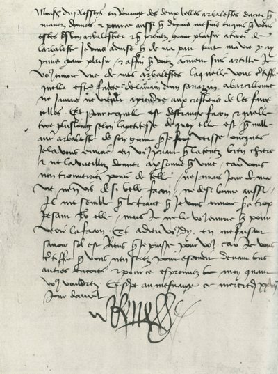Carta do Rei René de Anjou, século XV, 1934. de King of Naples Rene of Anjou