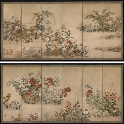 Flores e gramíneas de Kitagawa Sosetsu