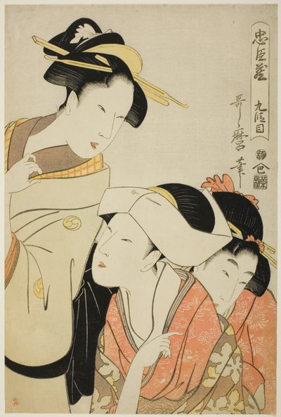 Ato IX (Kudanme), da série “The Treasury of Loyal Retainers (Chushingura)” de Kitagawa Utamaro