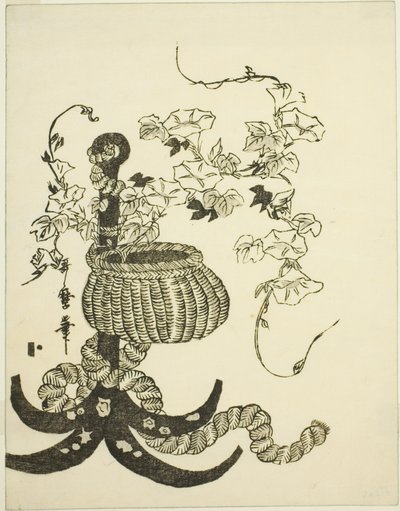 Um arranjo de glórias da manhã (Asagao) de Kitagawa Utamaro