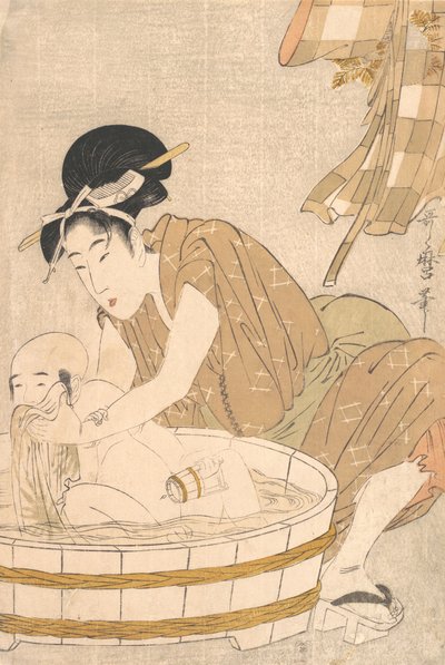 Bathtime Gyozui, c. 1801. de Kitagawa Utamaro