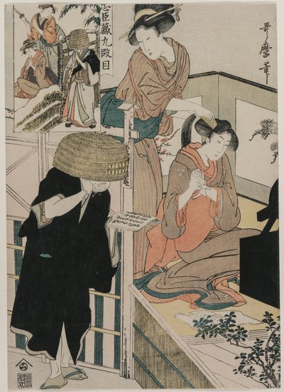 Chushingura: Ato IX de The Storehouse of Loyalty de Kitagawa Utamaro