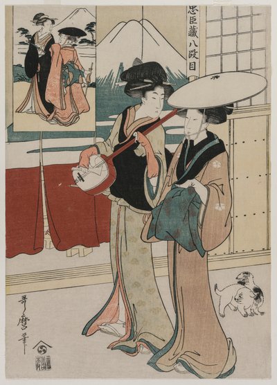 Chushingura: Ato VIII do Depósito da Lealdade, final da década de 1790. de Kitagawa Utamaro