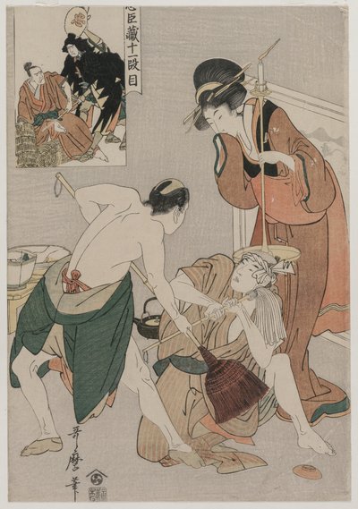 Chushingura: Ato XI do Armazém da Lealdade, final dos anos 1790. de Kitagawa Utamaro