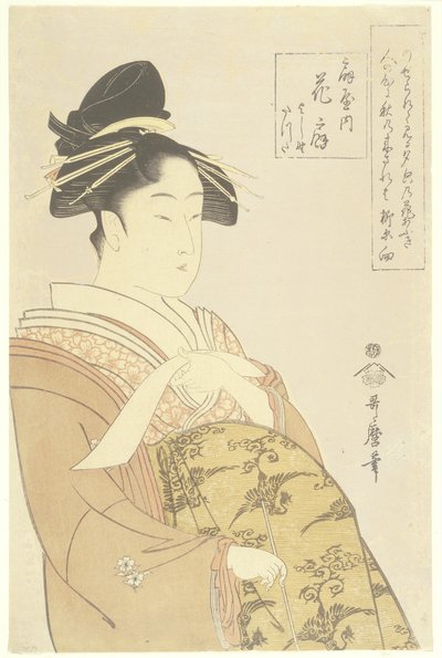 Cortesã Hanao_gi da Casa O_giya, 1793-1794 de Kitagawa Utamaro