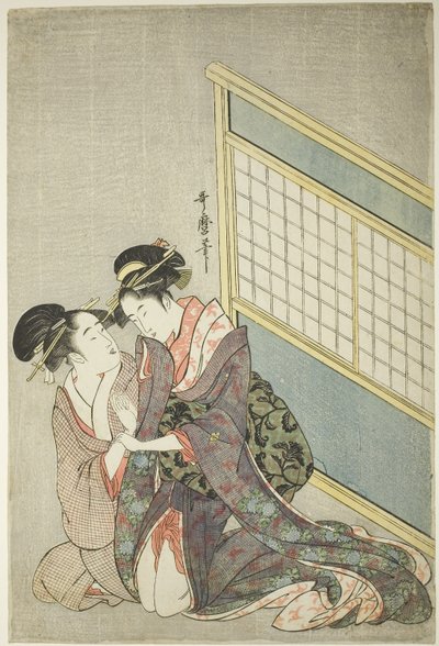 Almofada dupla de Kitagawa Utamaro