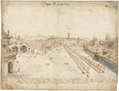 Dezoito Vistas de Roma: O Campo Vaccino (Fórum Romano) de Kitagawa Utamaro