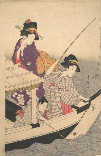 Pesca, finais do século XVIII. de Kitagawa Utamaro