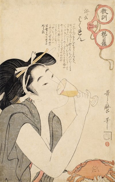 Da série A Parents Moralizing Spectacles, 1802 de Kitagawa Utamaro