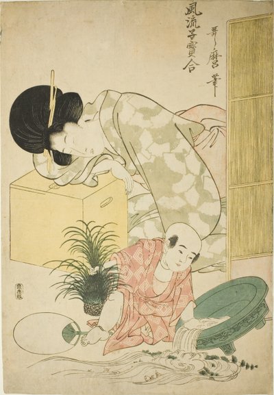 Goldfish, da série "Elegant Comparison of Little Treasures (Furyu kodakara awase)" de Kitagawa Utamaro