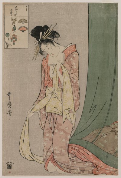 Hanaōgi de Ōgiya da série Picture Puzzles de Kitagawa Utamaro