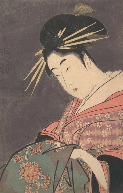 "Hanaogi do Gomeiro,"..., ca. 1794-95. de Kitagawa Utamaro
