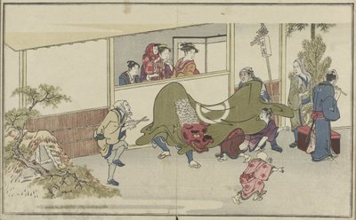 Dança do Leão
Waka Ebisu (título da série) de Kitagawa Utamaro