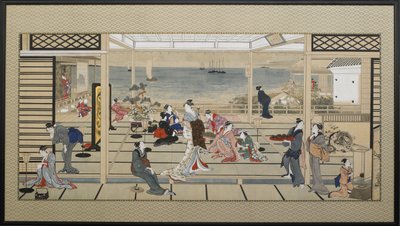 Folia do luar em Dozo Sagami, final do século XVIII. de Kitagawa Utamaro