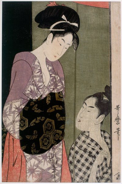 Rede Mosquiteira, ca 1797 de Kitagawa Utamaro